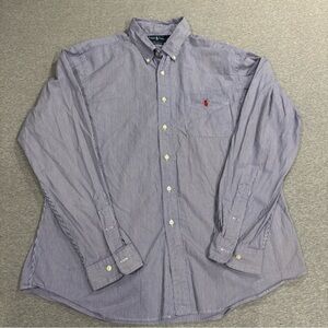 Ralph Lauren Men's Blue Striped Shirt